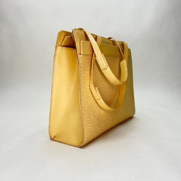 Croisette PM Yellow Top Handle Bag in Epi Leather, Gold hardware - Image 3