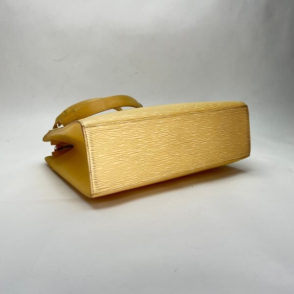 Croisette PM Yellow Top Handle Bag in Epi Leather, Gold hardware - Image 5