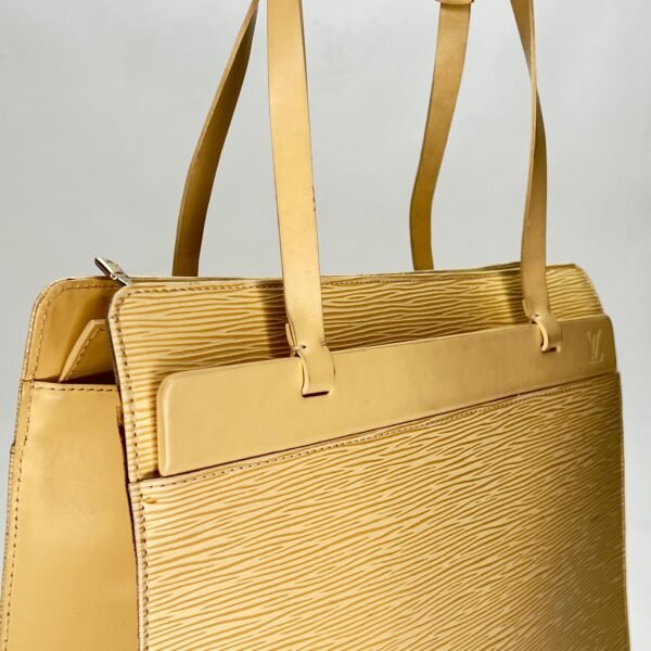 Croisette PM Yellow Top Handle Bag in Epi Leather, Gold hardware - Image 6