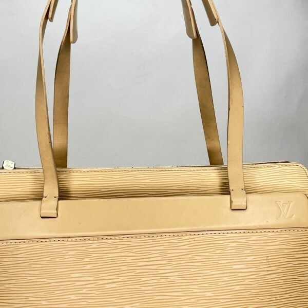 Croisette PM Yellow Top Handle Bag in Epi Leather, Gold hardware - Image 8