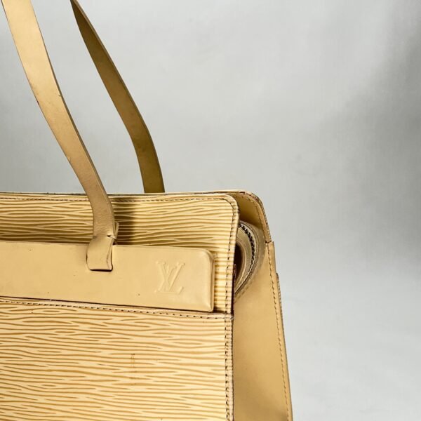Croisette PM Yellow Top Handle Bag in Epi Leather, Gold hardware - Image 9