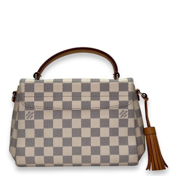 Croisette Top Handle Bag White in Coated Canvas, Gold hardware - Image 2