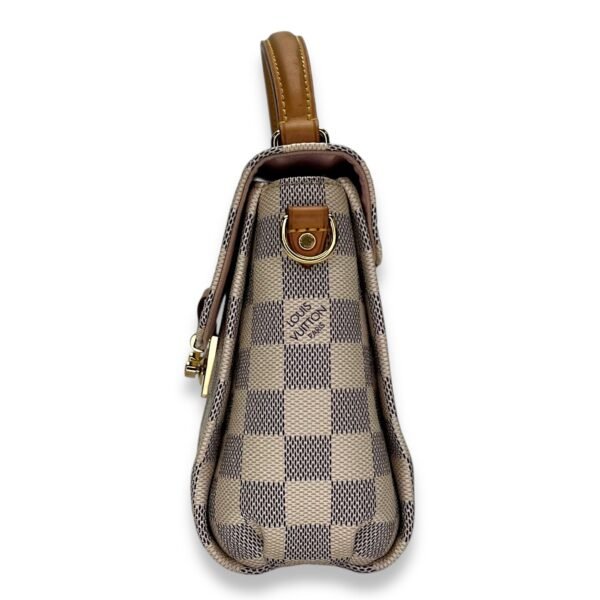Croisette Top Handle Bag White in Coated Canvas, Gold hardware - Image 3