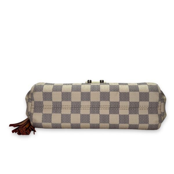 Croisette Top Handle Bag White in Coated Canvas, Gold hardware - Image 5