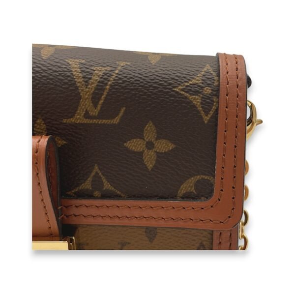 Dauphine Brown Wallet on Chain in Monogram Coated Canvas, Gold hardware - Image 9