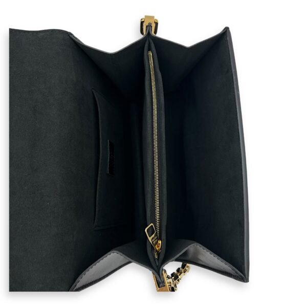 Dauphine Crossbody Bag MM Blue in Jacquard, Gold hardware - Image 6