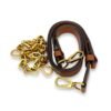 Dauphine MM Brown Crossbody Bag in Monogram Coated Canvas, Gold hardware - Image 12