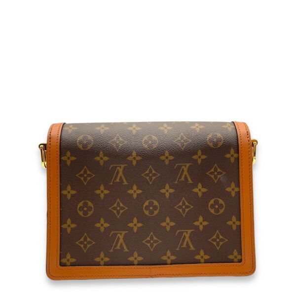 Dauphine MM Reverse Monogram Shoulder Bag in Monogram Coated Canvas, Gold hardware - Image 2