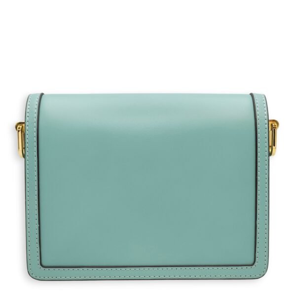 Dauphine Mini Blue Shoulder Bag in Calfskin, Gold hardware - Image 2