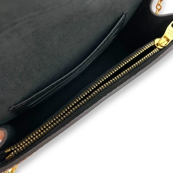 Dauphine Wallet On Chain Brown in Monogram Coated Canvas, Gold hardware - Image 11