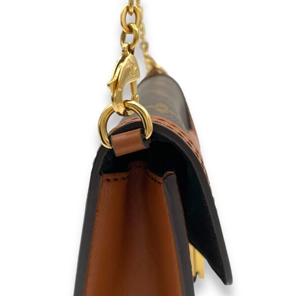 Dauphine Wallet On Chain Brown in Monogram Coated Canvas, Gold hardware - Image 8