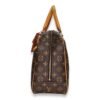 Deauville Brown Top Handle Bag in Monogram Coated Canvas, Gold hardware - Image 3