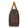 Deauville Brown Top Handle Bag in Monogram Coated Canvas, Gold hardware - Image 4