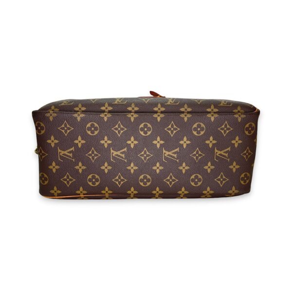 Deauville Brown Top Handle Bag in Monogram Coated Canvas, Gold hardware - Image 5