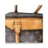 Deauville Brown Top Handle Bag in Monogram Coated Canvas, Gold hardware - Image 8
