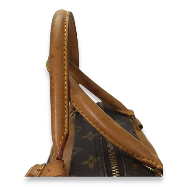 Deauville Brown Top Handle Bag in Monogram Coated Canvas, Gold hardware - Image 9