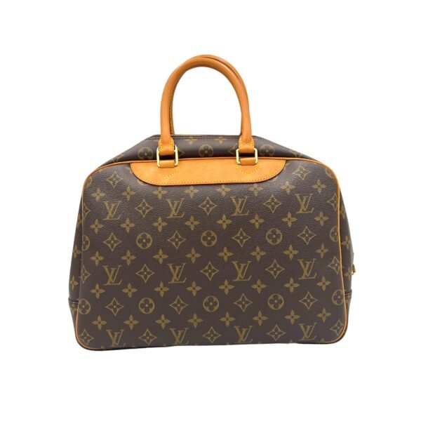 Deauville MM Brown Top Handle Bag in Monogram Coated Canvas, Gold hardware - Image 2