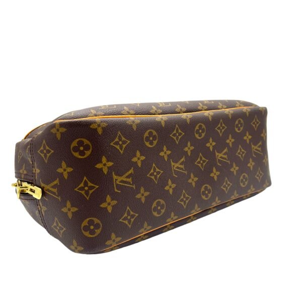 Deauville MM Brown Top Handle Bag in Monogram Coated Canvas, Gold hardware - Image 5