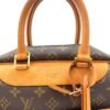 Deauville MM Brown Top Handle Bag in Monogram Coated Canvas, Gold hardware - Image 7
