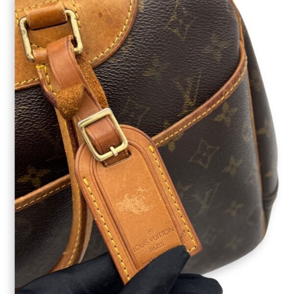 Deauville Top Handle Bag Brown in Monogram Coated Canvas, Gold hardware - Image 12