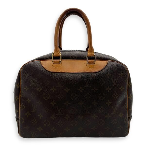 Deauville Top Handle Bag Brown in Monogram Coated Canvas, Gold hardware - Image 2