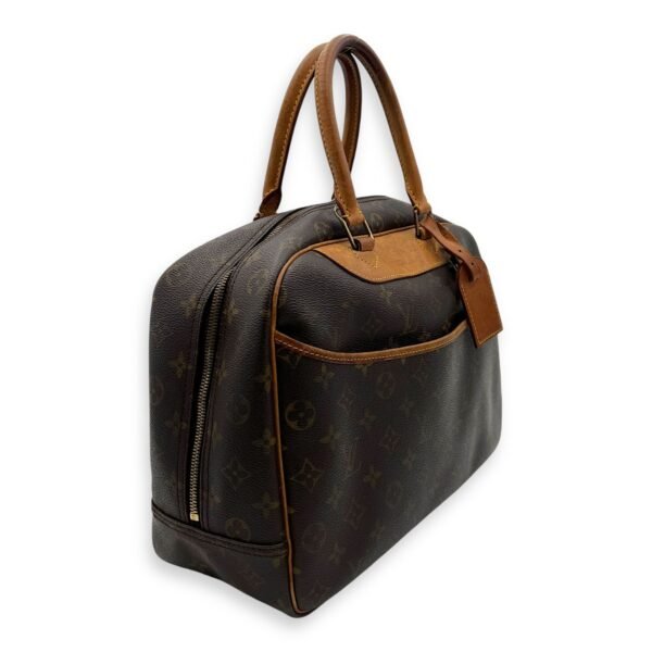 Deauville Top Handle Bag Brown in Monogram Coated Canvas, Gold hardware - Image 4