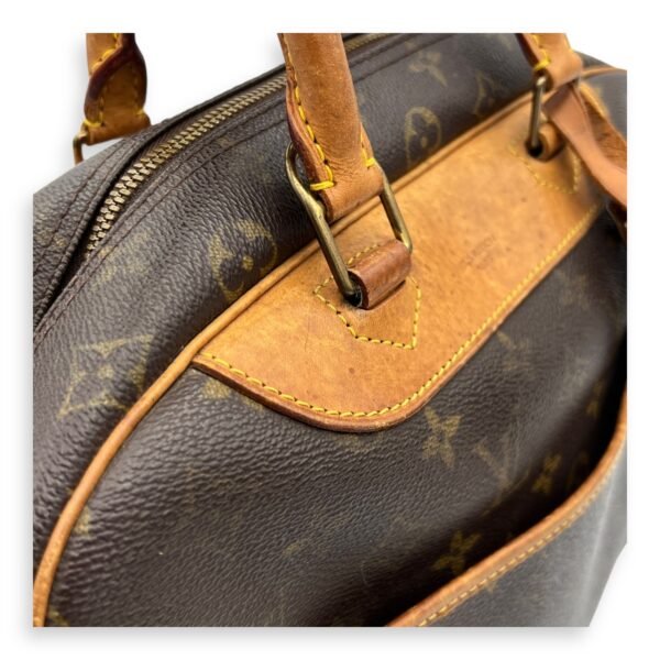 Deauville Top Handle Bag Brown in Monogram Coated Canvas, Gold hardware - Image 8