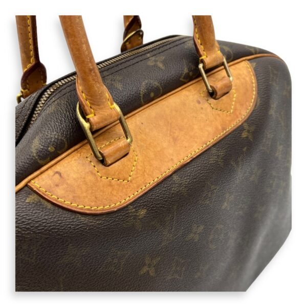 Deauville Top Handle Bag Brown in Monogram Coated Canvas, Gold hardware - Image 9