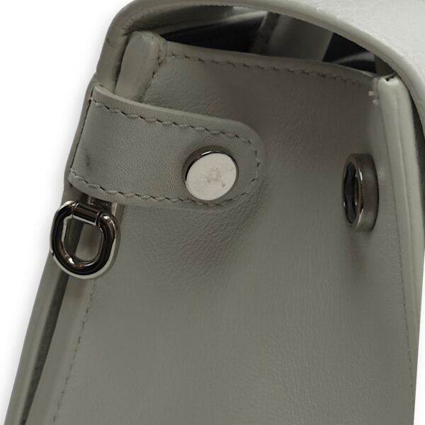 Diorever White Tote Bag in Calfskin, Silver hardware - Image 3