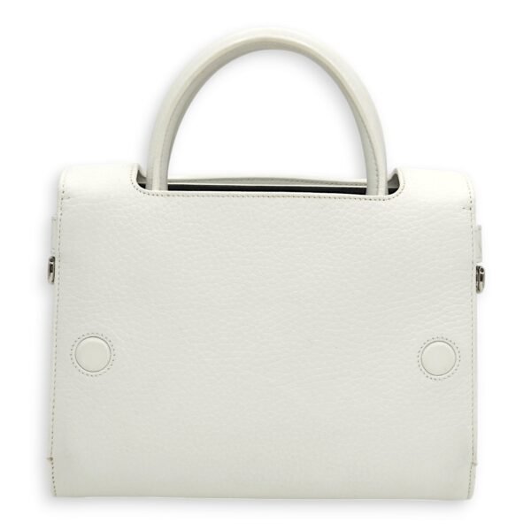 Diorever White Tote Bag in Calfskin, Silver hardware - Image 5