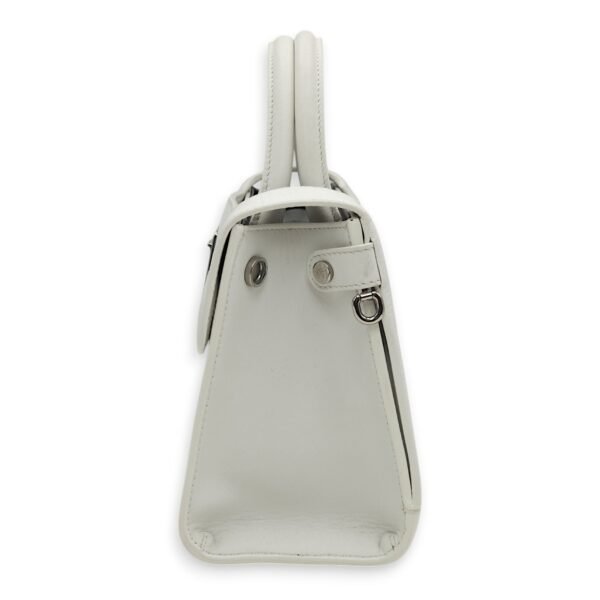 Diorever White Tote Bag in Calfskin, Silver hardware - Image 6