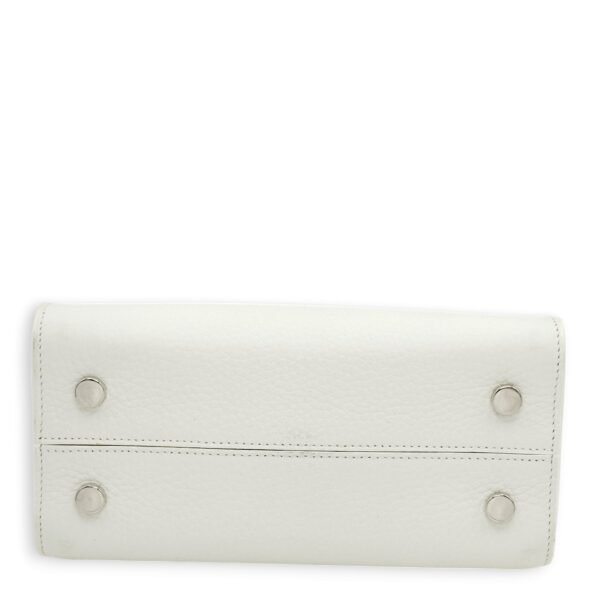 Diorever White Tote Bag in Calfskin, Silver hardware - Image 8