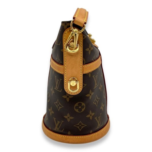 Duffle Brown Top Handle Bag in Monogram Coated Canvas, Gold hardware - Image 3