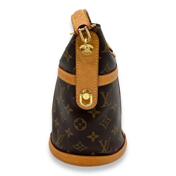 Duffle Brown Top Handle Bag in Monogram Coated Canvas, Gold hardware - Image 4