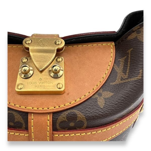 Duffle Brown Top Handle Bag in Monogram Coated Canvas, Gold hardware - Image 8