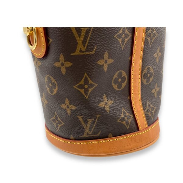 Duffle Top Handle Bag Brown in Monogram Coated Canvas, Gold hardware - Image 10