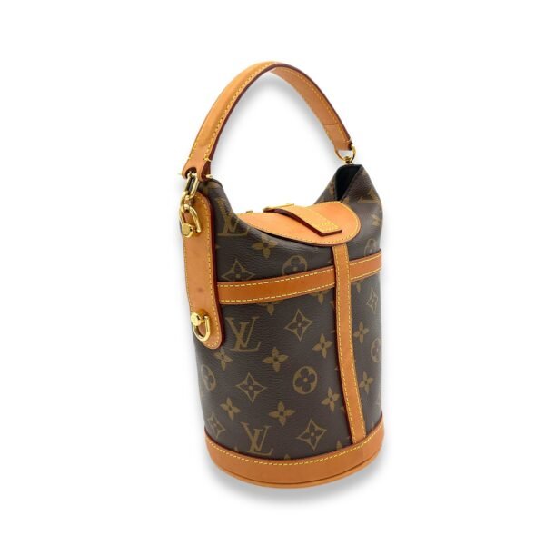 Duffle Top Handle Bag Brown in Monogram Coated Canvas, Gold hardware - Image 4