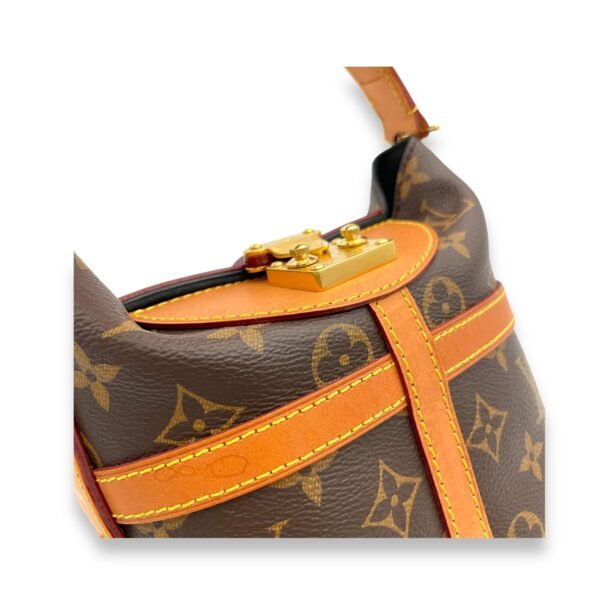 Duffle Top Handle Bag Brown in Monogram Coated Canvas, Gold hardware - Image 6