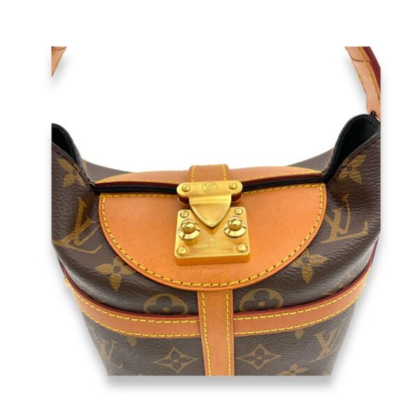 Duffle Top Handle Bag Brown in Monogram Coated Canvas, Gold hardware - Image 7