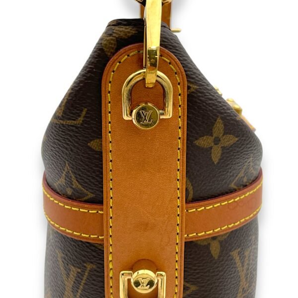 Duffle Top Handle Bag Brown in Monogram Coated Canvas, Gold hardware - Image 8