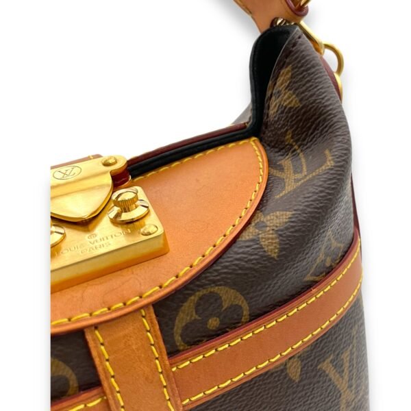Duffle Top Handle Bag Brown in Monogram Coated Canvas, Gold hardware - Image 9