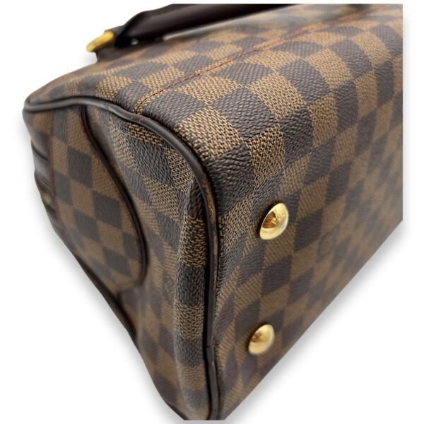 Duomo Damier Ebene Top Handle Bag in Coated Canvas, Gold hardware - Image 10