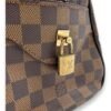 Duomo Damier Ebene Top Handle Bag in Coated Canvas, Gold hardware - Image 11