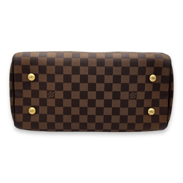 Duomo Damier Ebene Top Handle Bag in Coated Canvas, Gold hardware - Image 5