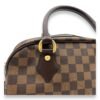 Duomo Damier Ebene Top Handle Bag in Coated Canvas, Gold hardware - Image 6