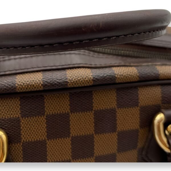 Duomo Damier Ebene Top Handle Bag in Coated Canvas, Gold hardware - Image 8