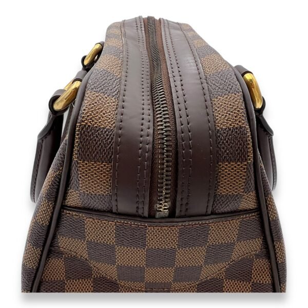 Duomo Damier Ebene Top Handle Bag in Coated Canvas, Gold hardware - Image 9