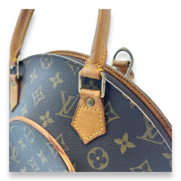 Ellipse Top Handle Bag Brown in Monogram Coated Canvas, Gold hardware - Image 11