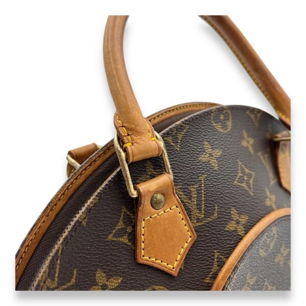 Ellipse Top Handle Bag Brown in Monogram Coated Canvas, Gold hardware - Image 6