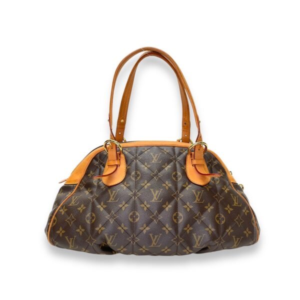 Etoile Brown Top Handle Bag in Monogram Coated Canvas, Gold hardware - Image 2
